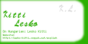 kitti lesko business card